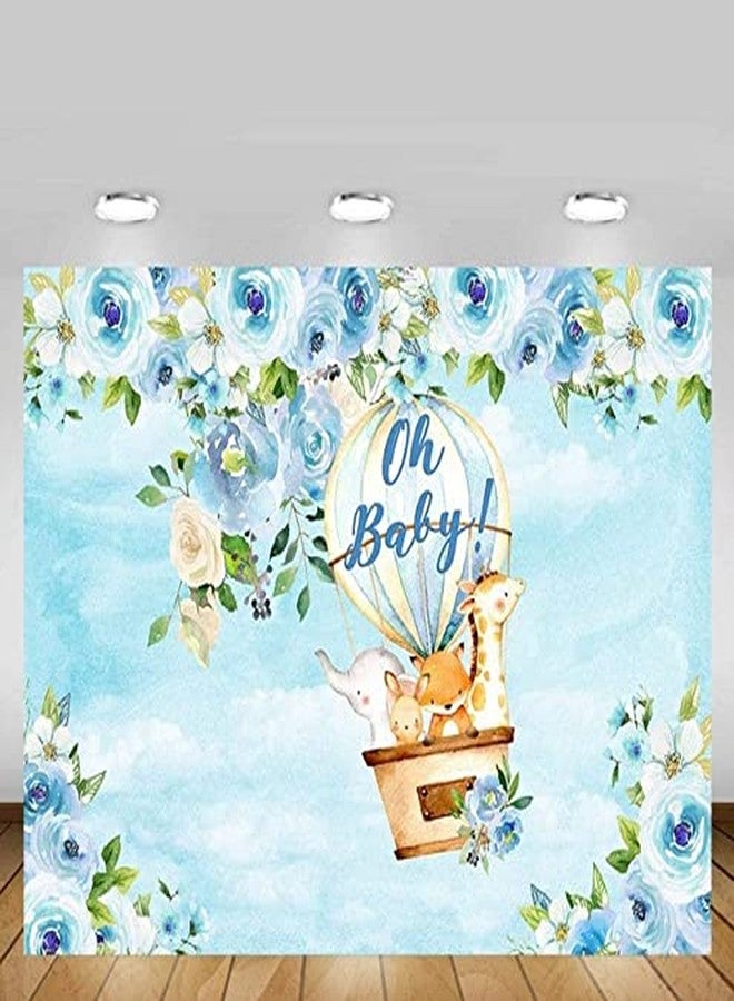 Theme My Party Up Up and Away - Hot Air Birthday Party Backdrop for Photography Banner Kids Event Cake Table Decor Home Decoration Photo Booth Background (6ft X 4ft) - Image 1